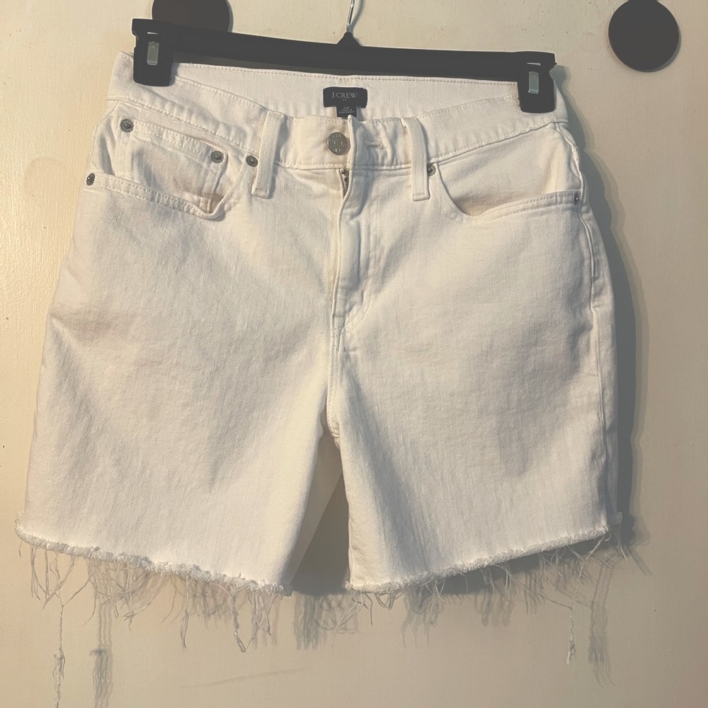J Crew White Denim Cutoff Shorts